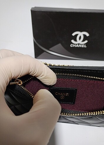  Beden siyah Renk Chanel Deri Telefonluk