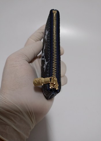 Louis Vuitton Lacivert Mini Cüzdan Anahtarlık