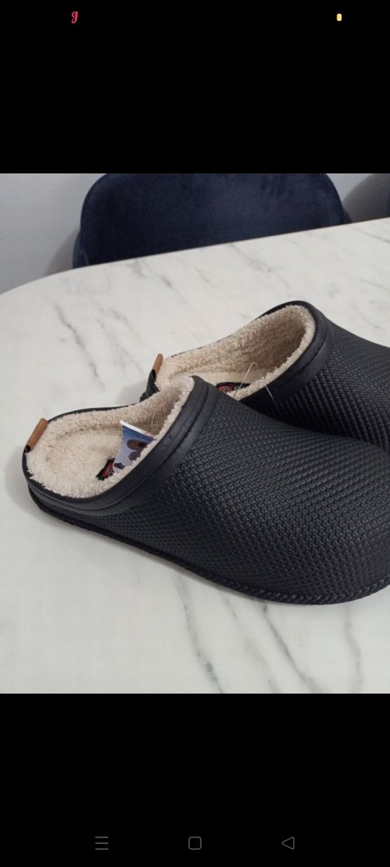 Gri Erkek Terlikler, Cırt Cırtlı, İnce Topuklu - Görsel 2