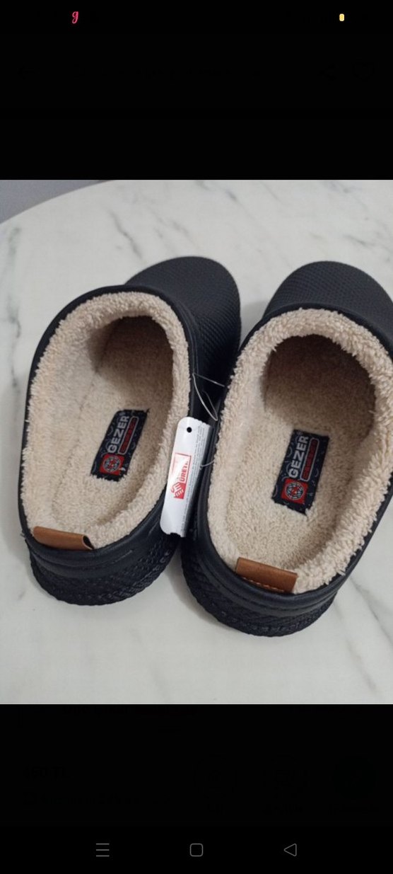 Gri Erkek Terlikler, Cırt Cırtlı, İnce Topuklu - Görsel 4