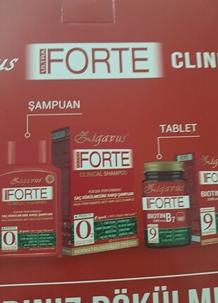  Beden Zigavus Forte şampuan ve tablet set