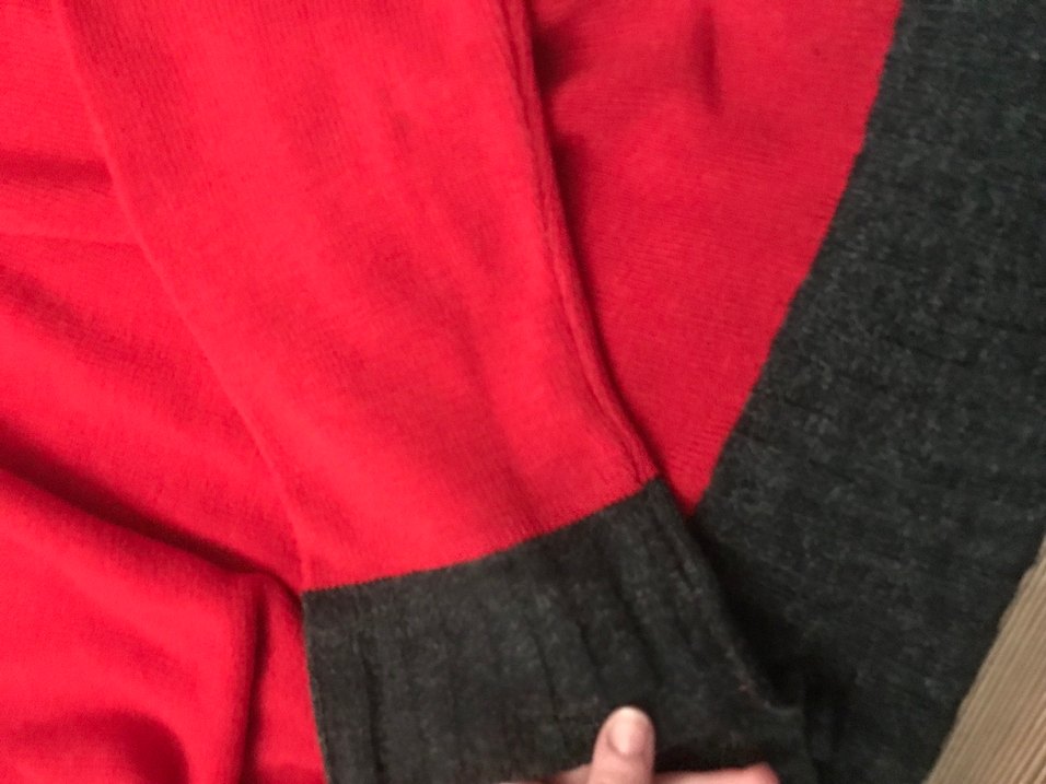 Uzun Kollu Kırmızı Kadın Kazak - Görsel 4