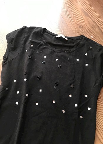 Taşlı kız çocuk bluz - Görsel 3
