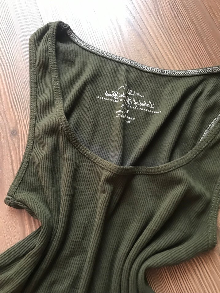 Yeşil mini üst crop - Görsel 2