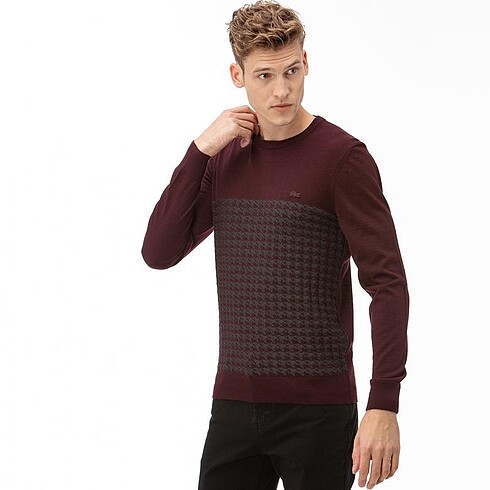 m Beden bordo Renk Lacoste Bordo Triko Kazak