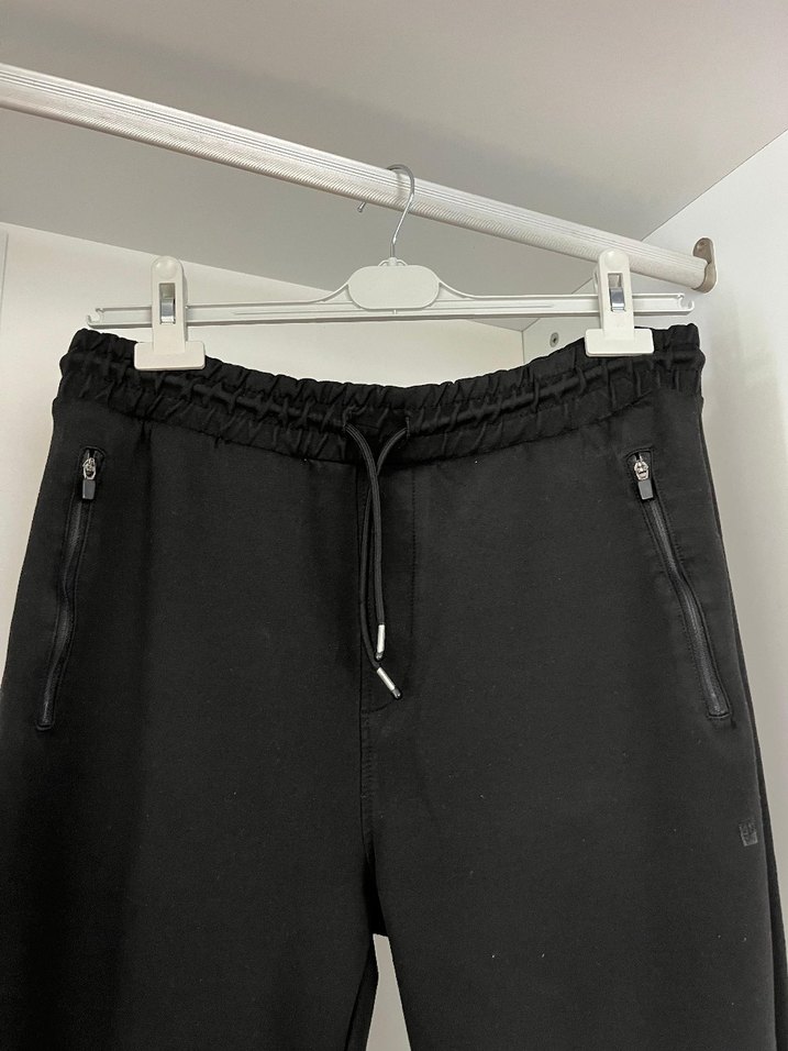 Erkek Siyah Fermuarlı Rahat Eşofman - Görsel 3