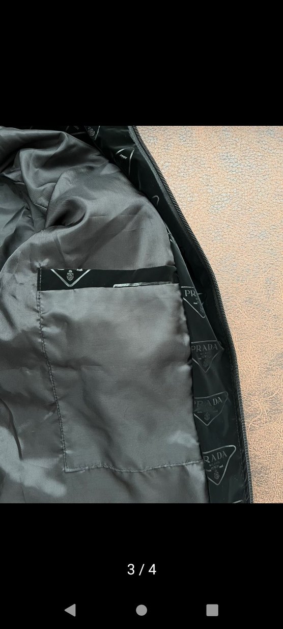 Prada Siyah Kapüşonlu Fermuarlı Ceket - Görsel 3