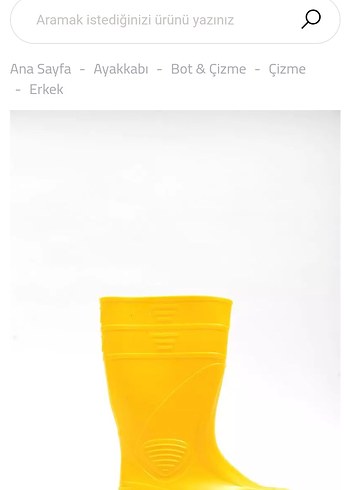 Sarı Yağmur Çizmesi 40 Numara - Görsel 8