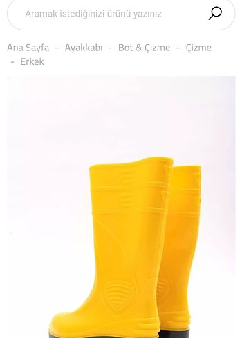 Sarı Yağmur Çizmesi 40 Numara - Görsel 5