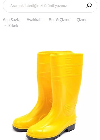 Sarı Yağmur Çizmesi 40 Numara - Görsel 10