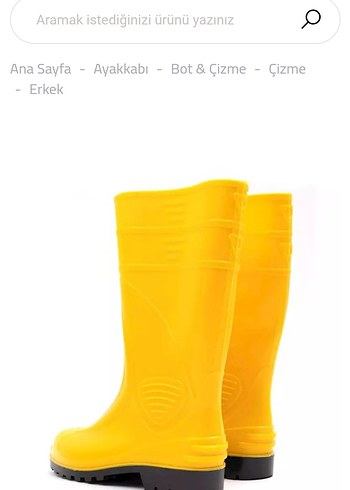 Sarı Yağmur Çizmesi 40 Numara - Görsel 9