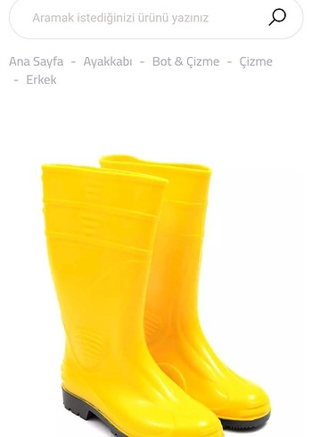 Sarı Yağmur Çizmesi 40 Numara - Görsel 6