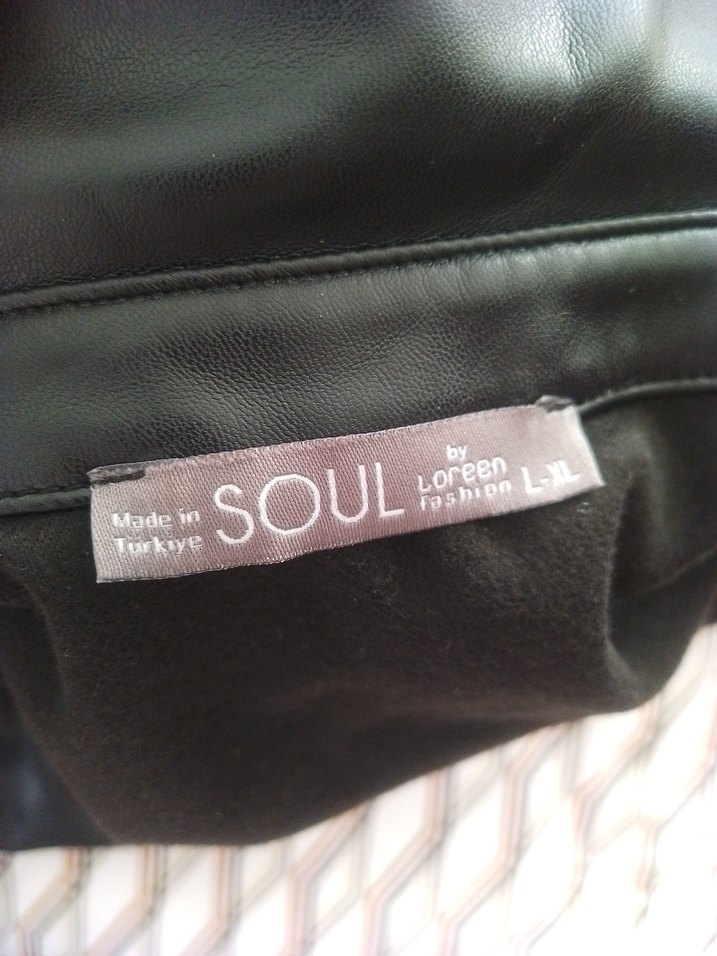 Siyah Deri Taşlı Gömlek - Görsel 4