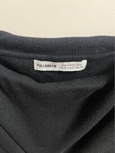 s Beden Pull&Bear Siyah Üste Yapışan Mini Elbise