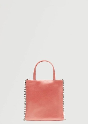 Pembe Deri Zincir Detaylı Kadın Çanta - Görsel 2