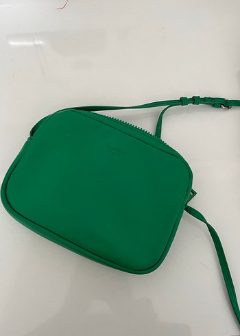 Yeşil Deri Kadın Bel Çantası - Görsel 2