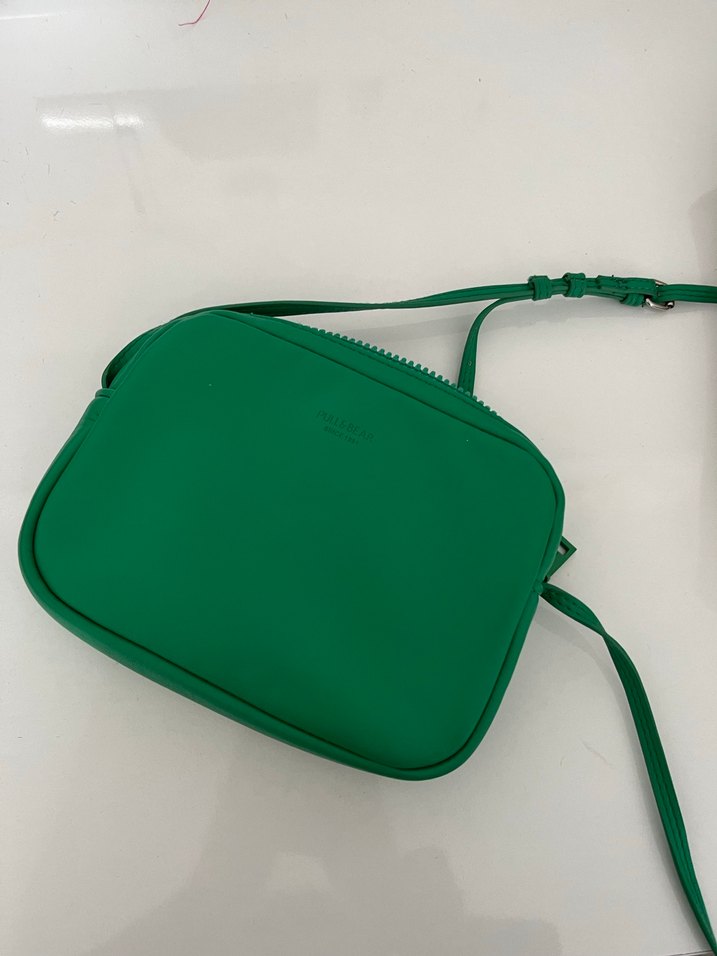 Yeşil Deri Kadın Bel Çantası - Görsel 2