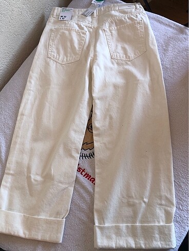32 Beden beyaz Renk Koton jean