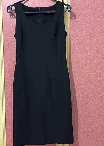 Siyah Midi Kalem Elbise - Görsel 2