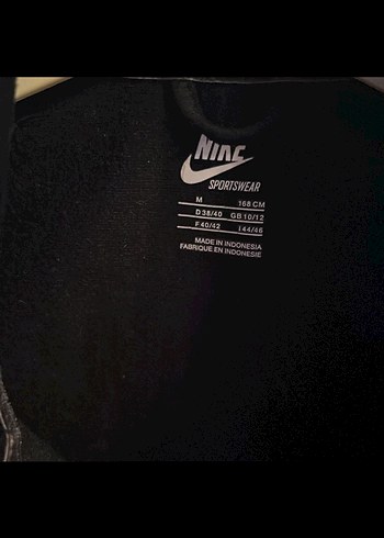 xs Beden Nike Siyah Fermuarlı Spor Ceket