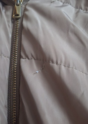 Bej Kürklü Midi Kadın Mont özür mevcutur - Görsel 6