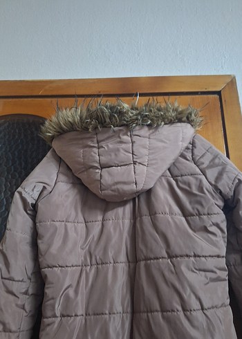 Bej Kürklü Midi Kadın Mont özür mevcutur - Görsel 4