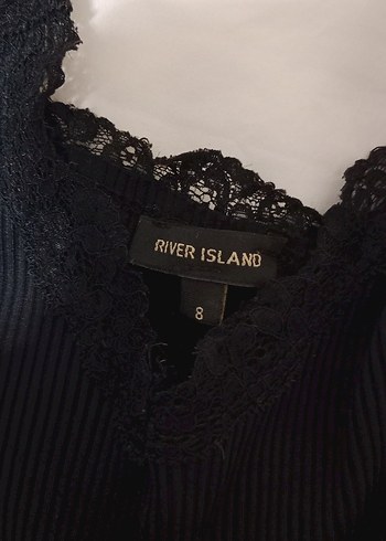34 Beden siyah Renk Dantel Detaylı Rıver Island Askılı