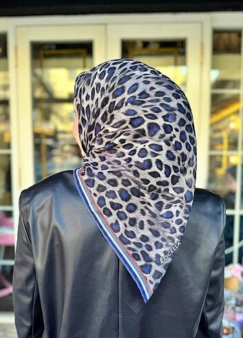 LOCELLA SOFT PAMUK EŞARP LEOPAR DESENLI