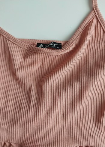 Pudra Renkli Mini şortlu takın - Görsel 2