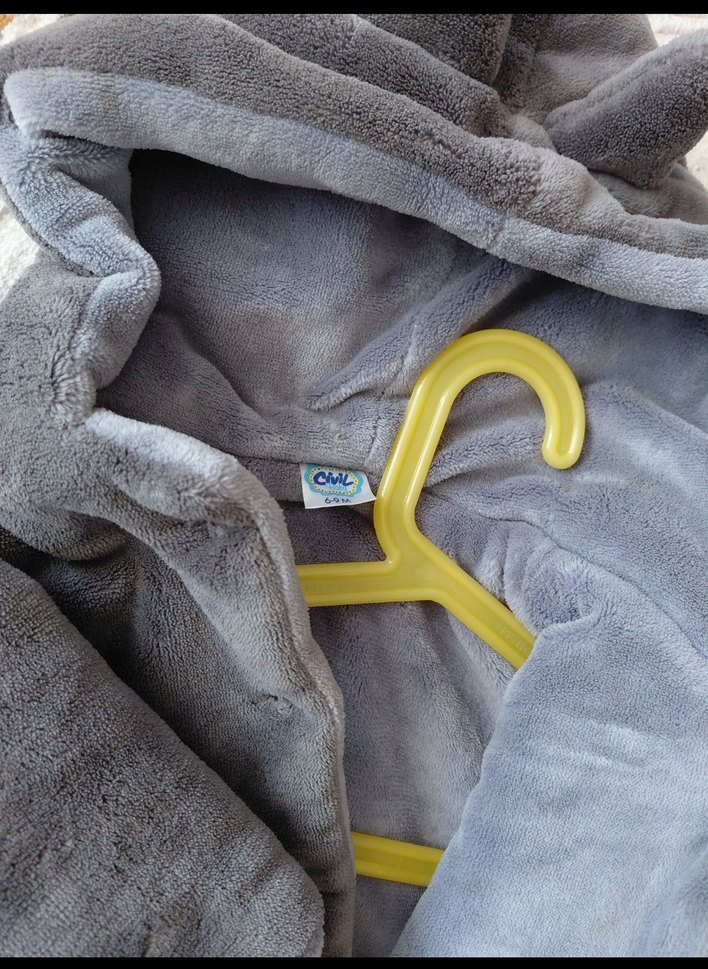 Peluş Gri bebek  Kaban - Görsel 2