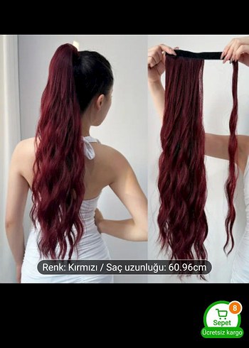 Bordo Dalgalı Saç