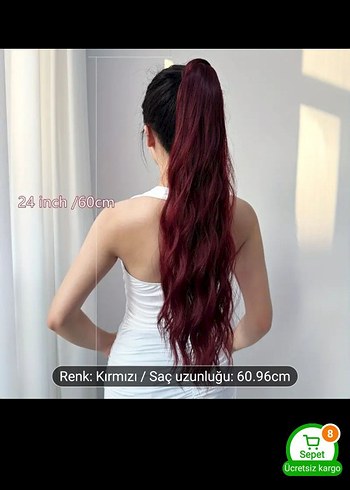  Beden Bordo Dalgalı Saç