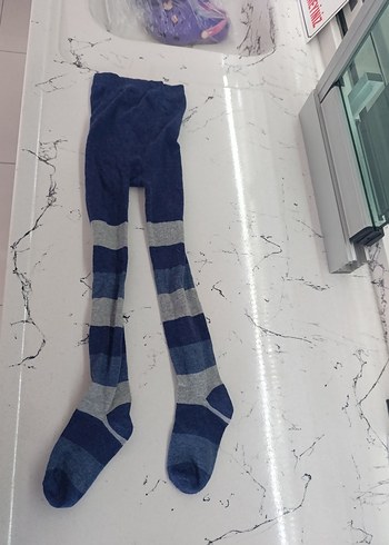 Tchibo Çizgili Kot Desenli Çocuk Külotlu Çorap