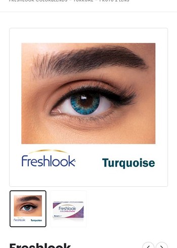 Freshlook Turkuaz Renkli Kontakt Lens