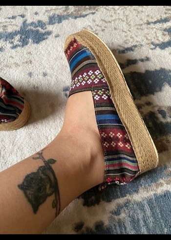 Bohem Kadın Dolgu Topuk Espadril - Görsel 2