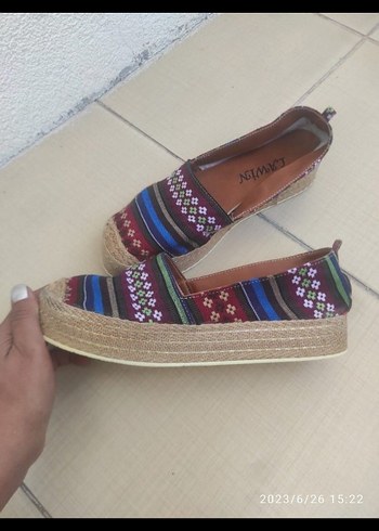 Bohem Kadın Dolgu Topuk Espadril - Görsel 5