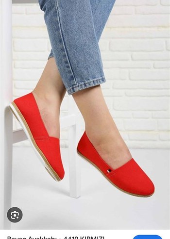 Kırmızı Kadın Espadril - Görsel 2