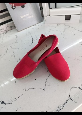 Kırmızı Kadın Espadril - Görsel 6