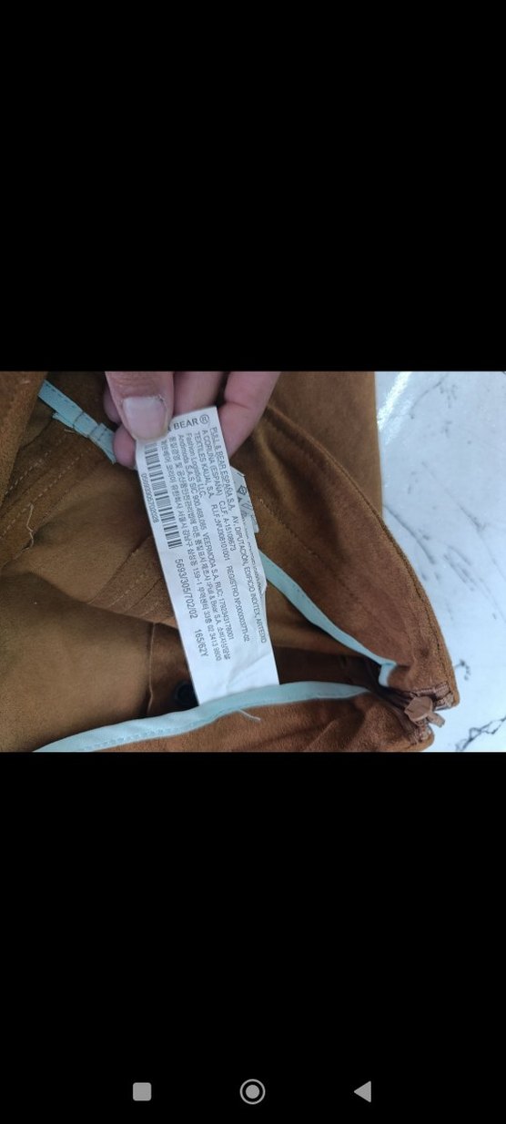 Düğmeli Kahverengi Süet Kadın Şort - Görsel 4