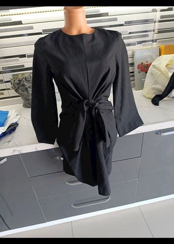 H&M Kadin Siyah Uzun Kollu Elbise
