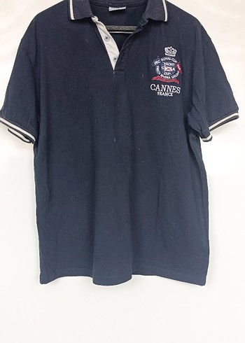 Düğmeli Lacivert Erkek Polo Tişört - Görsel 2