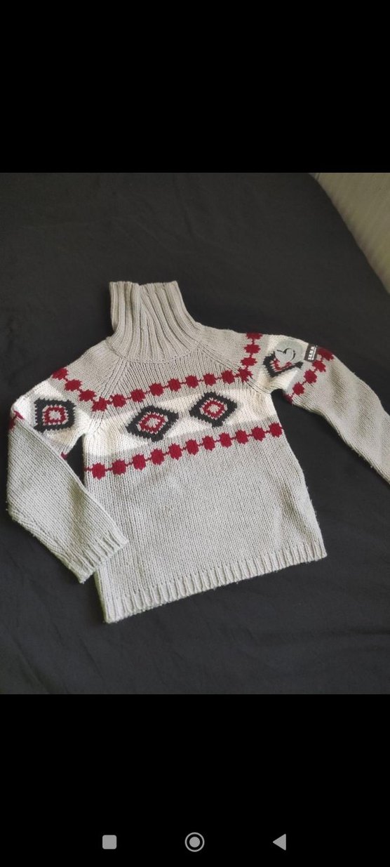 Nakışlı Bohem Triko Kazak - Görsel 2