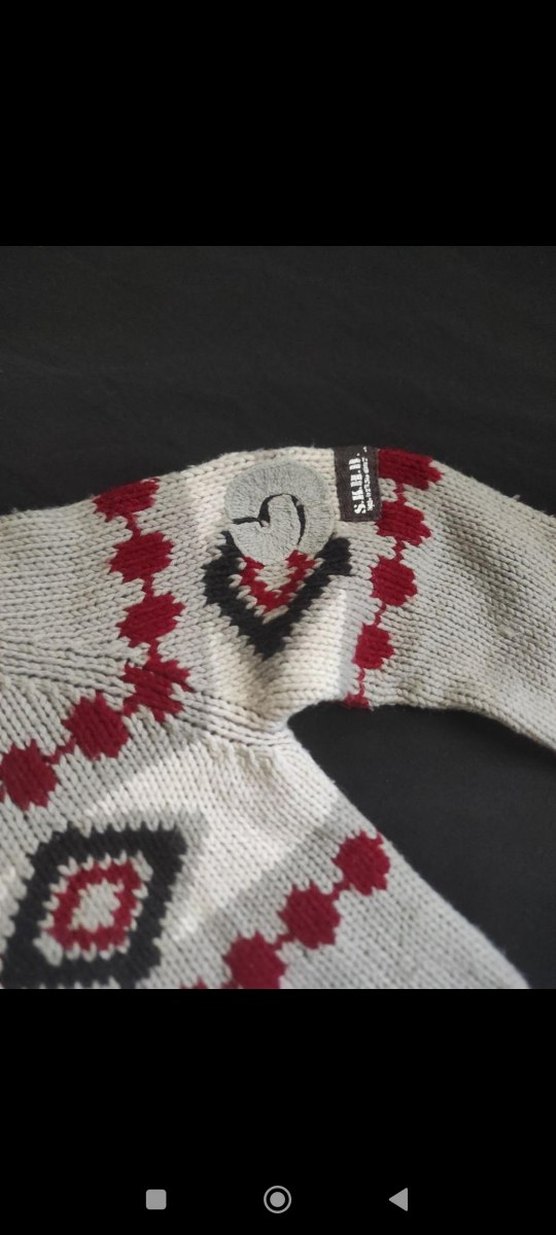 Nakışlı Bohem Triko Kazak - Görsel 4