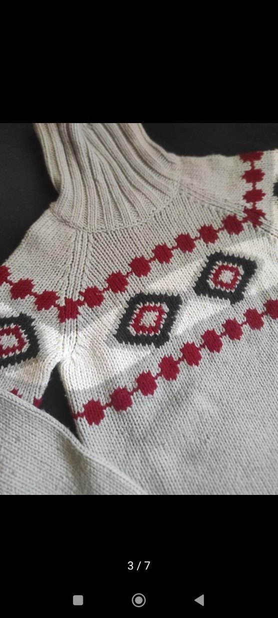 Nakışlı Bohem Triko Kazak - Görsel 3