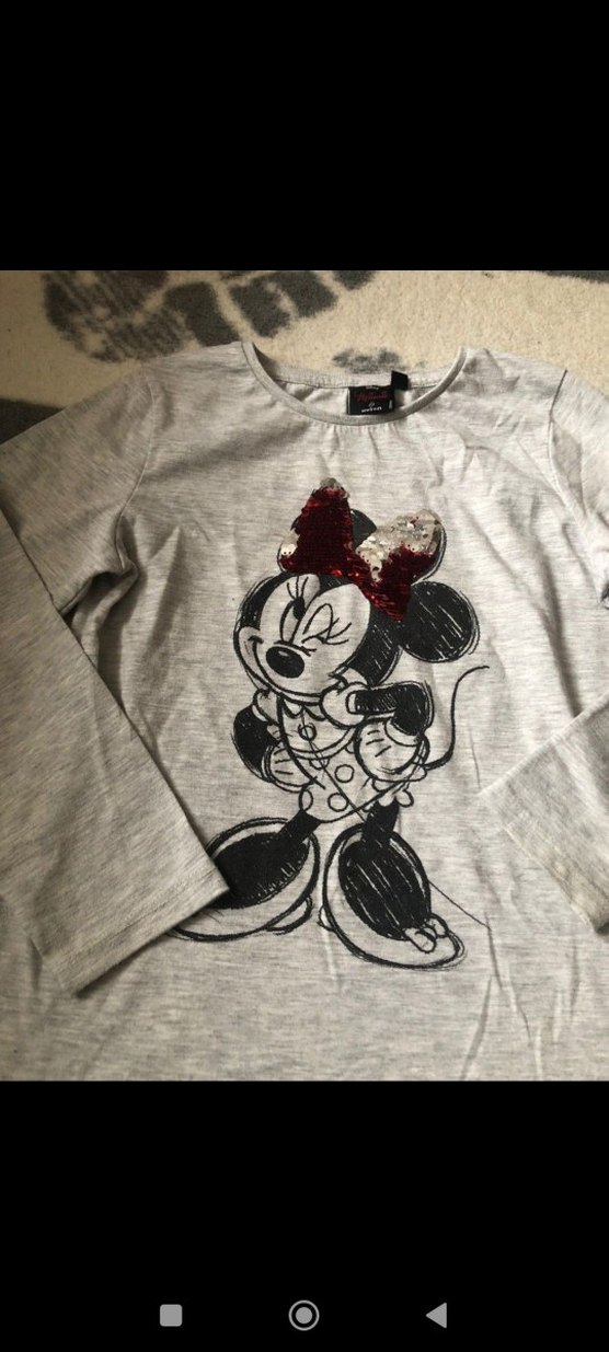 Kız Çocuk Gri Uzun Kollu Baskılı Tişört - Görsel 3