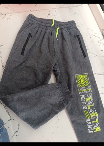 Erkek Çocuk Gri Baskılı Rahat Eşofman Altı - Görsel 3