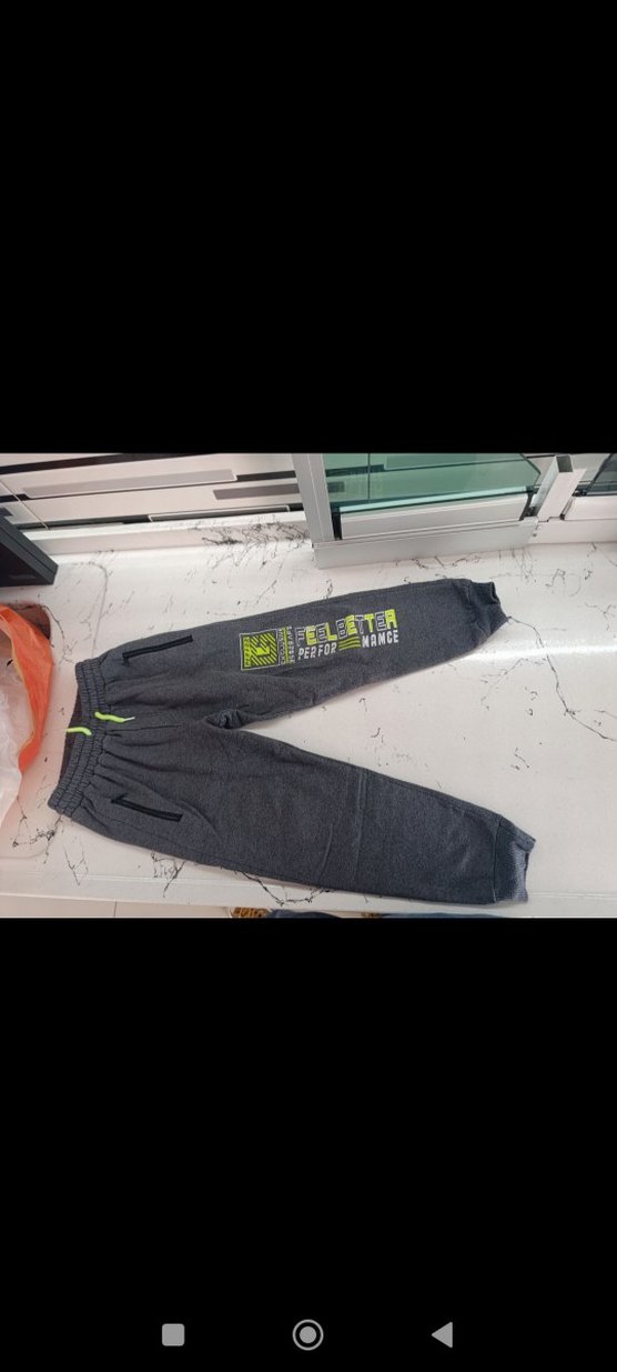 Erkek Çocuk Gri Baskılı Rahat Eşofman Altı - Görsel 2