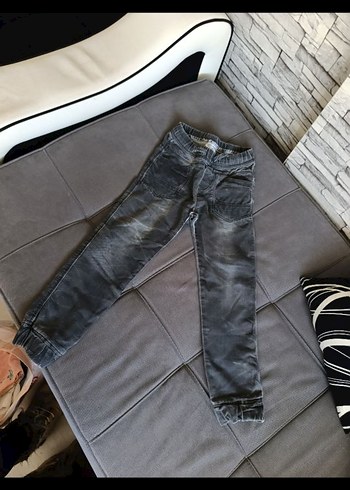 Gri Erkek Çocuk Denim Bol Kesim Pantolon - Görsel 2