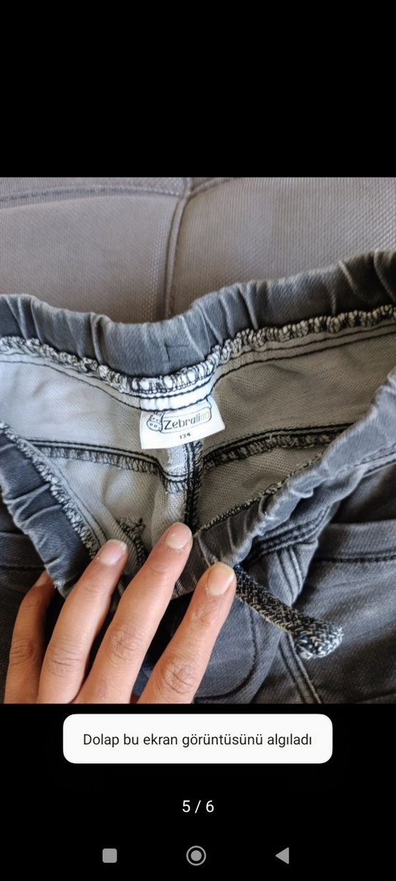 Gri Erkek Çocuk Denim Bol Kesim Pantolon - Görsel 4