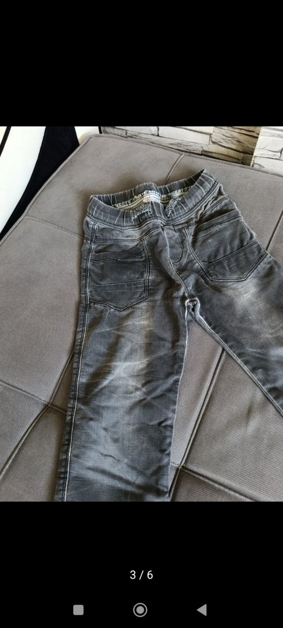 Gri Erkek Çocuk Denim Bol Kesim Pantolon - Görsel 3